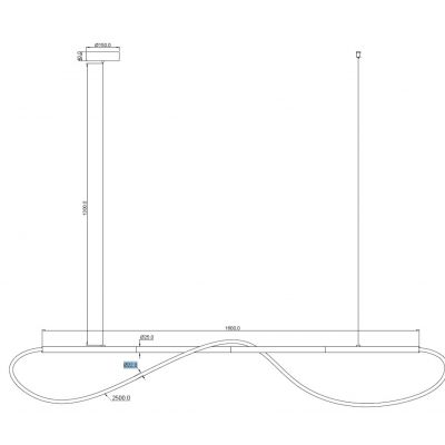 Lampa wisząca 1x36 W biała-czarna LP23451PMBK Light Prestige Meleca