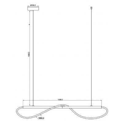 Lampa wisząca 1x24 W biała-czarna LP23451PSBK Light Prestige Meleca