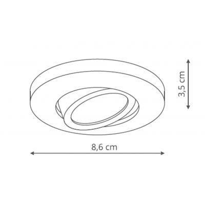 Lampa do zabudowy 1x50 W biała LP4401RSWHMOVABLE Light Prestige Lagos