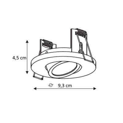 Lampa do zabudowy 1x50 W biała LP44251RMWH Light Prestige Lagos