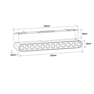 Lampa magnetyczna 1x12 W biały LP616MAGSLIM12W4WH Light Prestige Magnetic Slim