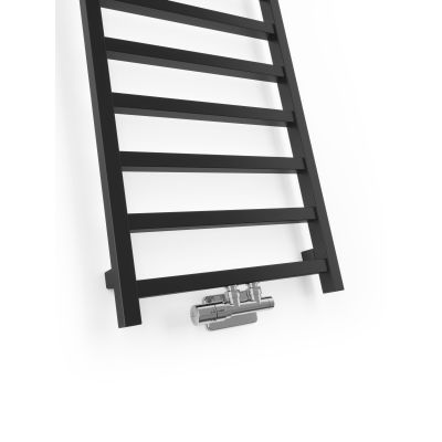 Grzejnik łazienkowy dekoracyjny 132x50 cm czarny 5903918078695 LaVita Lungo