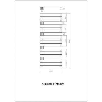 Grzejnik łazienkowy 60x149.5 cm ATA14956007016 Luxrad Atakama