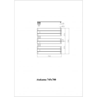 Grzejnik łazienkowy 70x74.5 cm ATA7457007016 Luxrad Atakama