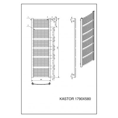 Grzejnik łazienkowy 58x179 cm KAST17905807016 Luxrad Kastor