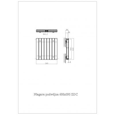 Grzejnik dekoracyjny 60x59.5 cm podłączenie dolne NIAP6005957016ZDC Luxrad Niagara Podwójna