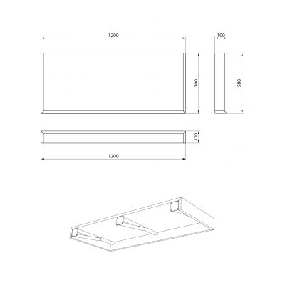 Blat 120x50 cm szary S801526 Meissen Keramik Kontra