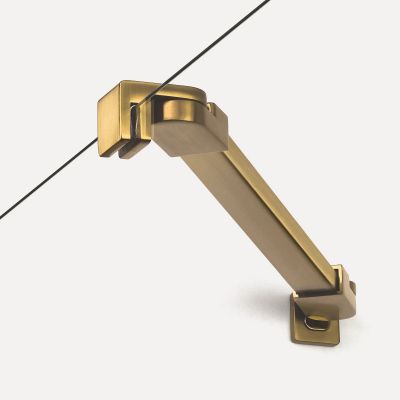 Drzwi prysznicowe 90 cm uchylne złoty szczotkowany/szkło przezroczyste D0771A New Trendy New Soleo