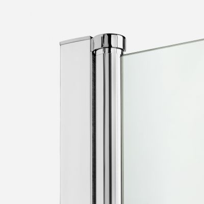 Drzwi prysznicowe 120 cm składane chrom połysk/szkło przezroczyste D0137A New Trendy New Soleo
