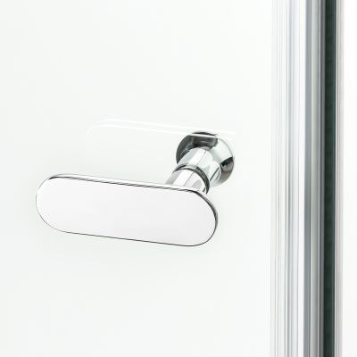 Drzwi prysznicowe 120 cm składane chrom połysk/szkło przezroczyste D0137A New Trendy New Soleo