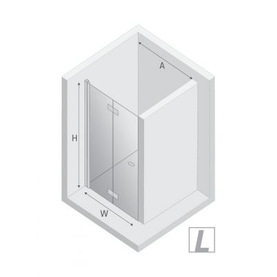 Drzwi prysznicowe 120 cm składane chrom połysk/szkło przezroczyste D0137A New Trendy New Soleo
