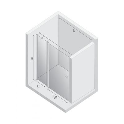 Drzwi prysznicowe 90 cm uchylne złoty szczotkowany/szkło przezroczyste D0771AWK New Trendy New Soleo