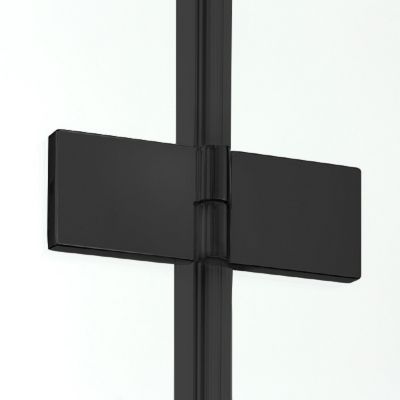 Drzwi prysznicowe 120 cm składane czarny mat/szkło przezroczyste D0228A New Trendy New Soleo Black