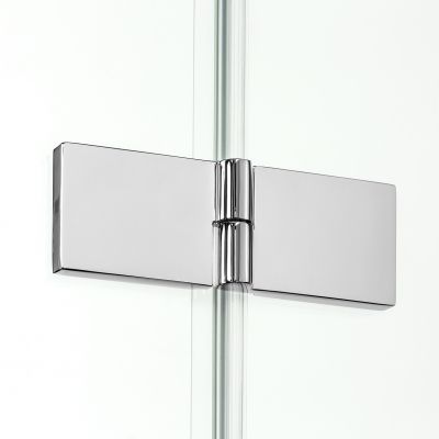 Drzwi prysznicowe 150 cm składane chrom połysk/szkło przezroczyste D0259A New Trendy New Soleo