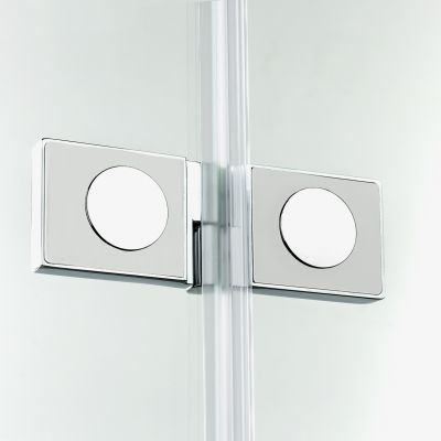 Drzwi prysznicowe 150 cm składane chrom połysk/szkło przezroczyste D0259A New Trendy New Soleo