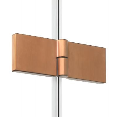 Drzwi prysznicowe 90 cm składane miedź szczotkowany/szkło przezroczyste D0503A New Trendy New Soleo Copper Brushed