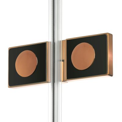 Drzwi prysznicowe 100 cm składane miedź szczotkowany/szkło przezroczyste D0506A New Trendy New Soleo Copper Brushed