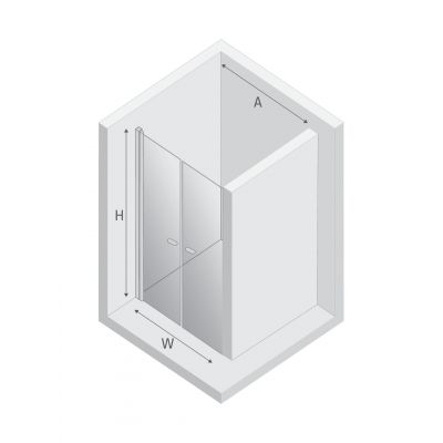 Drzwi prysznicowe 70 cm uchylne grafitowy szczotkowany/szkło przezroczyste D0532A New Trendy New Soleo Gunmetal Brushed