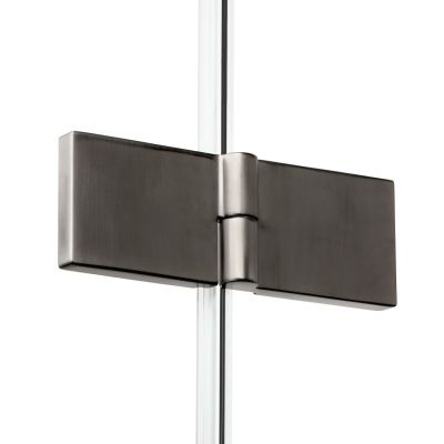 Drzwi prysznicowe 90 cm składane grafitowy szczotkowany/szkło przezroczyste D0543A New Trendy New Soleo Gunmetal Brushed