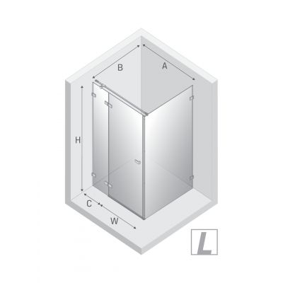 Kabina prysznicowa 80x80 cm kwadratowa czarny mat/szkło przezroczyste EXK1562 New Trendy Avexa Black