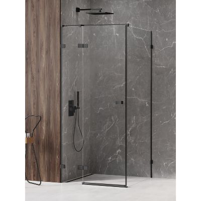 Kabina prysznicowa 110x80 cm prostokątna czarny mat/szkło przezroczyste EXK1568 New Trendy Avexa Black