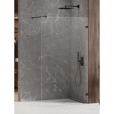 Ścianka prysznicowa walk-in 120 cm czarny mat/szkło przezroczyste EXK1629 New Trendy Avexa Black