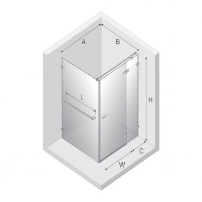 Kabina prysznicowa 120x90 cm prostokątna czarny mat/szkło przezroczyste EXK2591 New Trendy Avexa Black