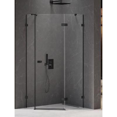 Kabina prysznicowa 100x80 cm czarny mat/szkło przezroczyste EXK3880 New Trendy Avexa Black