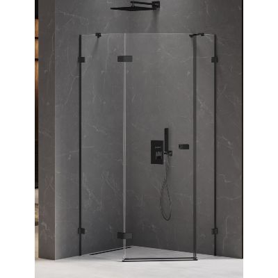 Kabina prysznicowa 100x80 cm czarny mat/szkło przezroczyste EXK3881 New Trendy Avexa Black