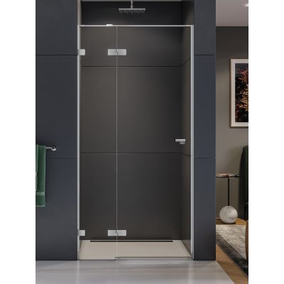 Drzwi prysznicowe 100 cm uchylne chrom połysk/szkło przezroczyste EXK4454 New Trendy Eventa