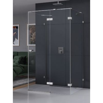 Kabina prysznicowa 100x80 cm prostokątna chrom połysk/szkło przezroczyste EXK4576 New Trendy Eventa