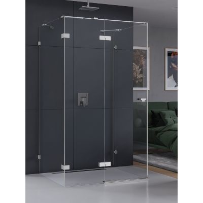 Kabina prysznicowa 100x80 cm prostokątna chrom połysk/szkło przezroczyste EXK4575 New Trendy Eventa