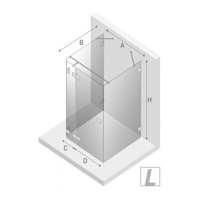 Kabina prysznicowa 100x80 cm prostokątna chrom połysk/szkło przezroczyste EXK4575 New Trendy Eventa