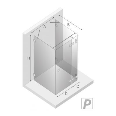Kabina prysznicowa 100x80 cm prostokątna chrom połysk/szkło przezroczyste EXK4576 New Trendy Eventa