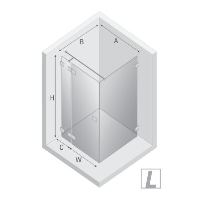 Kabina prysznicowa 110x80 cm prostokątna złoty połysk/szkło przezroczyste EXK4774 New Trendy Eventa Gold Shine