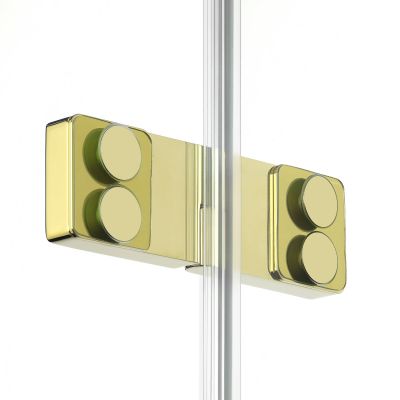 Kabina prysznicowa 110x80 cm prostokątna złoty połysk/szkło przezroczyste EXK4774 New Trendy Eventa Gold Shine