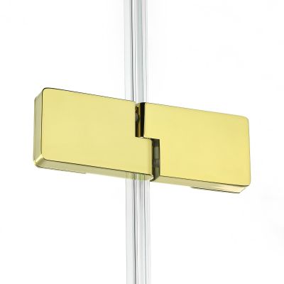 Kabina prysznicowa 110x80 cm prostokątna złoty połysk/szkło przezroczyste EXK4774 New Trendy Eventa Gold Shine