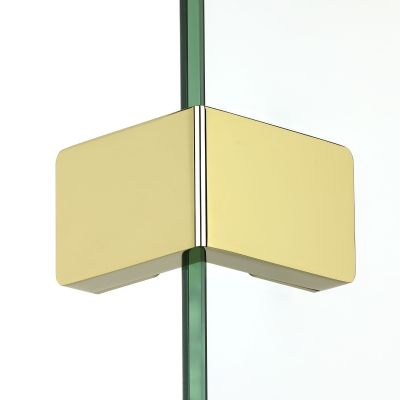 Kabina prysznicowa walk-in 130x80 cm prostokątna złoty połysk/szkło przezroczyste EXK4871 New Trendy Eventa Gold Shine