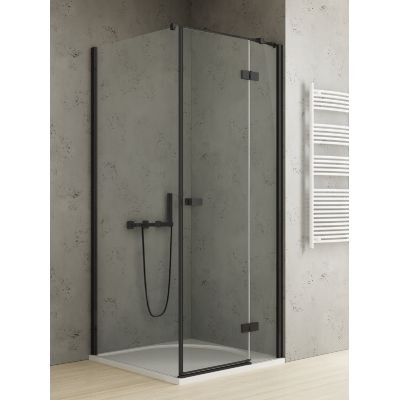 Kabina prysznicowa 120x70 cm prostokątna czarny mat/szkło przezroczyste EXK4961 New Trendy Reflexa Black