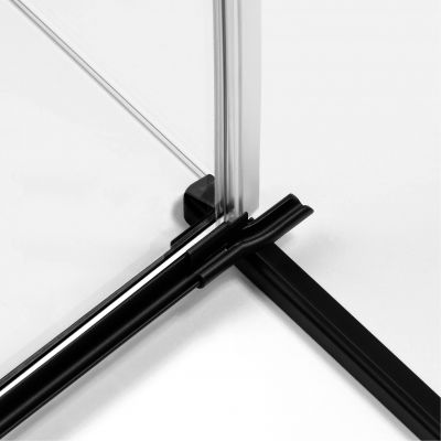 Kabina prysznicowa 120x70 cm prostokątna czarny mat/szkło przezroczyste EXK4961 New Trendy Reflexa Black