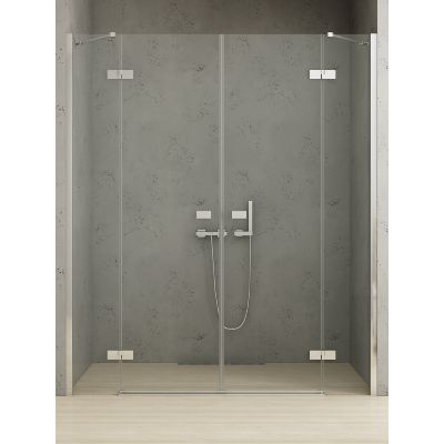 Drzwi prysznicowe 200 cm uchylne chrom połysk/szkło przezroczyste EXK5073 New Trendy Reflexa
