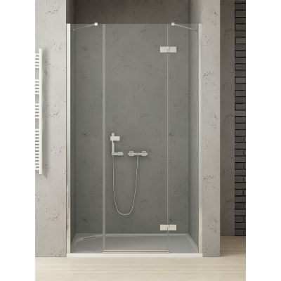 Drzwi prysznicowe 130 cm uchylne chrom połysk/szkło przezroczyste EXK5078 New Trendy Reflexa