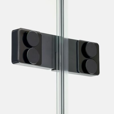 Kabina prysznicowa 120x120 cm kwadratowa czarny połysk/szkło przezroczyste EXK6174 New Trendy Eventa Black Chrome