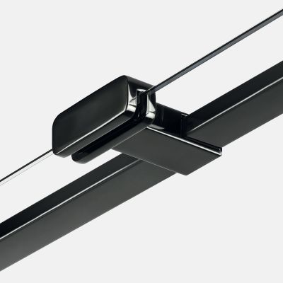 Kabina prysznicowa walk-in 130x100 cm czarny połysk/szkło przezroczyste EXK6348 New Trendy Eventa Black Chrome