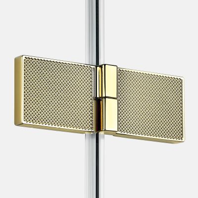 Drzwi prysznicowe 90 cm uchylne złoty połysk/szkło przezroczyste EXK6738 New Trendy Avexa Gold Shine XR
