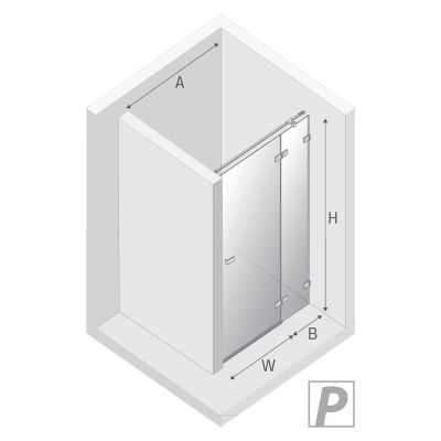 Drzwi prysznicowe 100 cm uchylne złoty połysk/szkło przezroczyste EXK6741 New Trendy Avexa Gold Shine XR