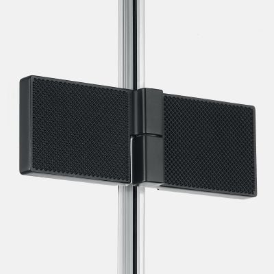 Drzwi prysznicowe 120 cm uchylne czarny mat/szkło przezroczyste EXK6844 New Trendy Avexa Black XR