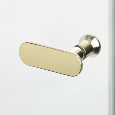 Kabina prysznicowa 90x80 cm prostokątna złoty połysk/szkło przezroczyste K1852 New Trendy New Soleo Light Gold