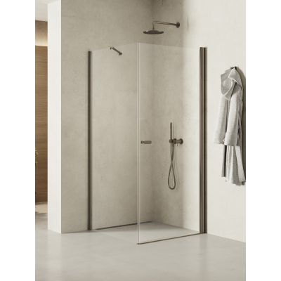 Kabina prysznicowa 70x70 cm kwadratowa grafitowy szczotkowany/szkło przezroczyste K2125 New Trendy New Soleo Gunmetal Brushed