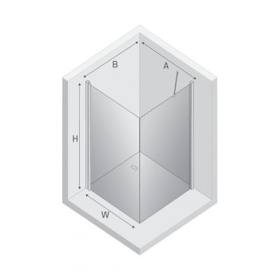 Kabina prysznicowa 70x70 cm kwadratowa grafitowy szczotkowany/szkło przezroczyste K2125 New Trendy New Soleo Gunmetal Brushed